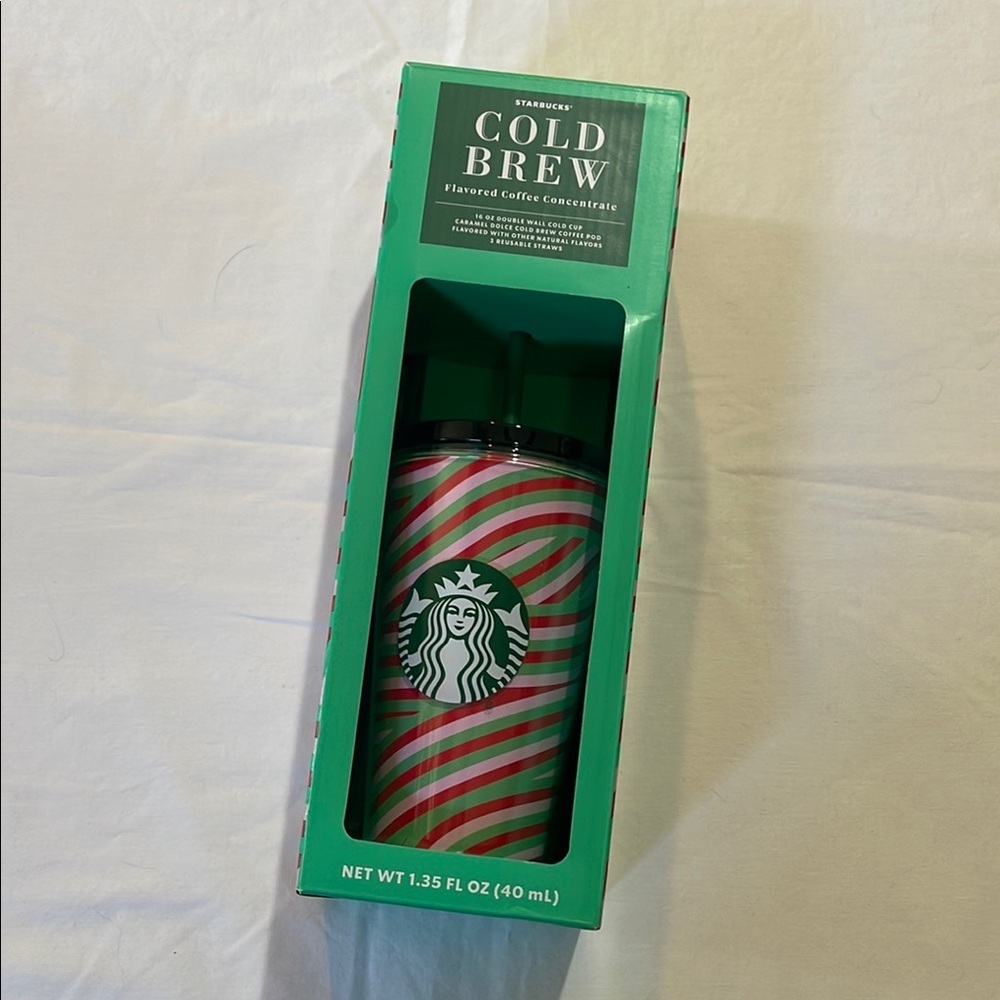 Starbucks Red and Green Cold Brew Tumbler - Picture 1 of 3